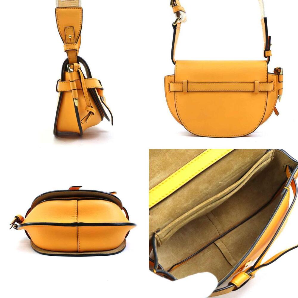 Loewe Gate Dual Leather Shoulder Bag Orange - Picture 2 of 5